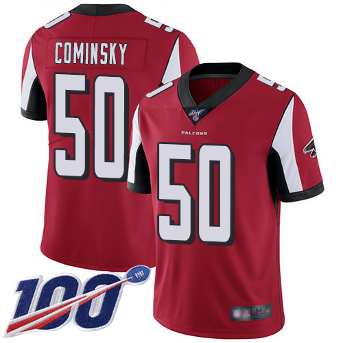 Atlanta Falcons Limited Red Men John Cominsky Home Jersey NFL Football #50 100th Season Vapor Untouchable->youth nfl jersey->Youth Jersey